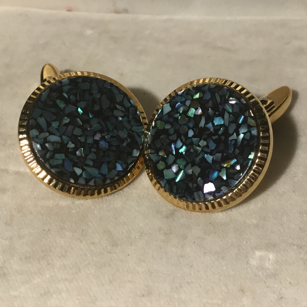 Vintage Cufflinks Blue Stone